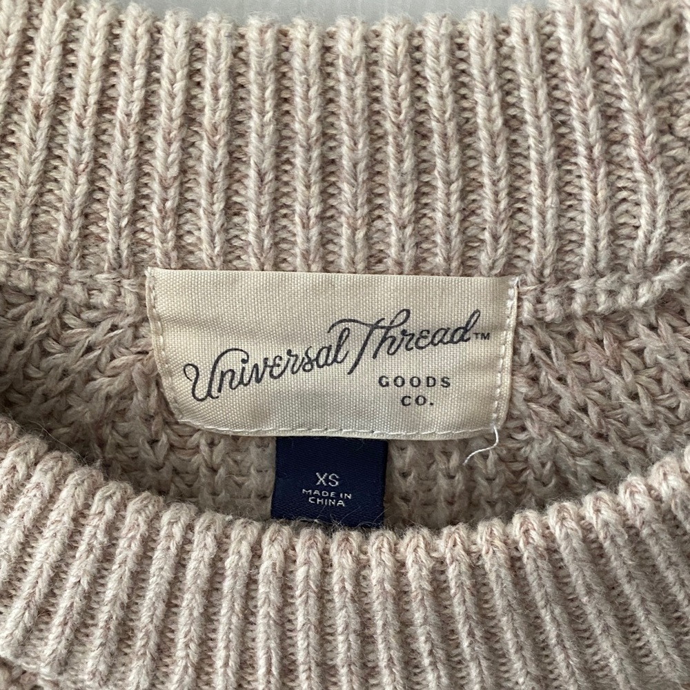 Universal Thread Beige Ribbed Sweater - image 2